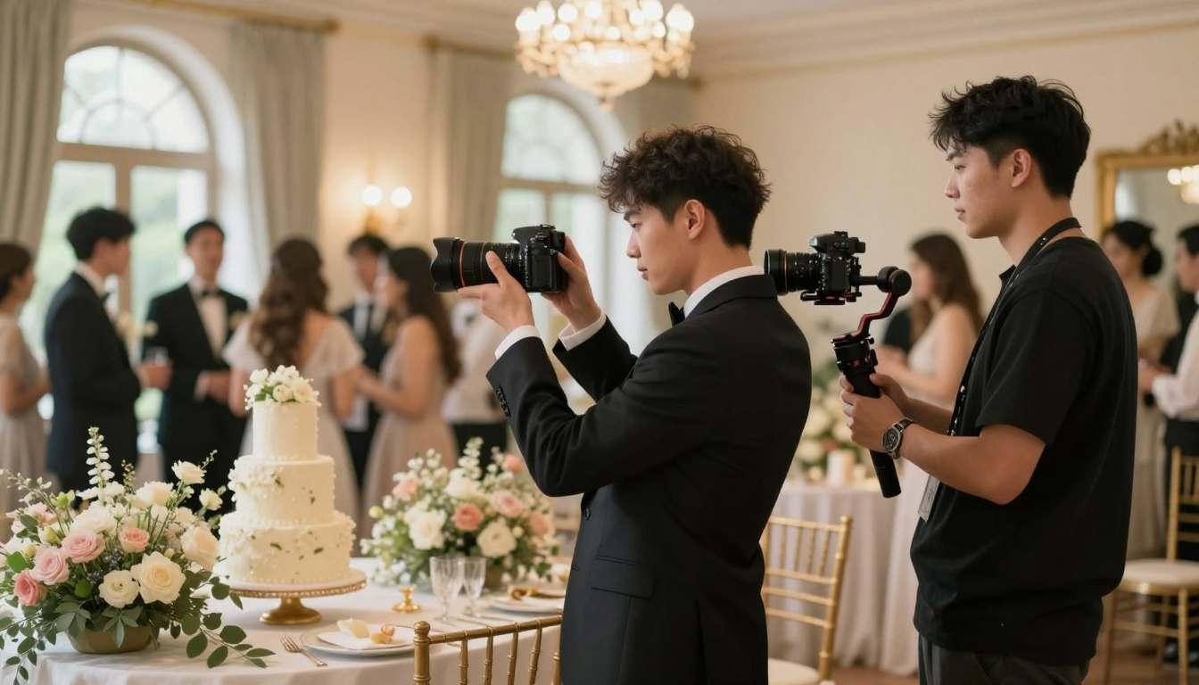 Fotograf i kamerzysta na wesele