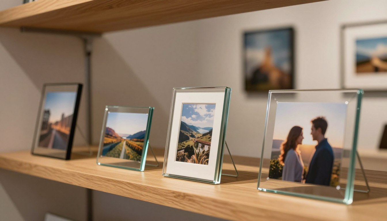 Szklana oprawa fotografii