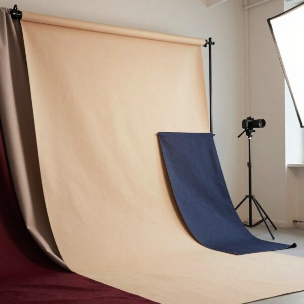 Tło fotograficzne materiałowe – zalety, wady i zastosowanie w studio